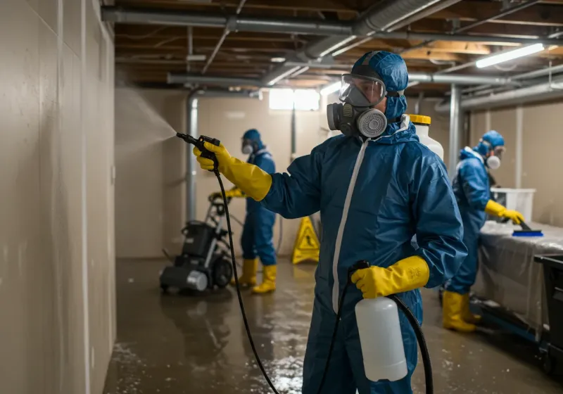 Basement Sanitization and Antimicrobial Treatment process in Livermore, KY