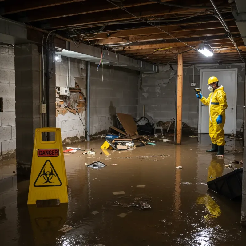 Flooded Basement Electrical Hazard in Livermore, KY Property