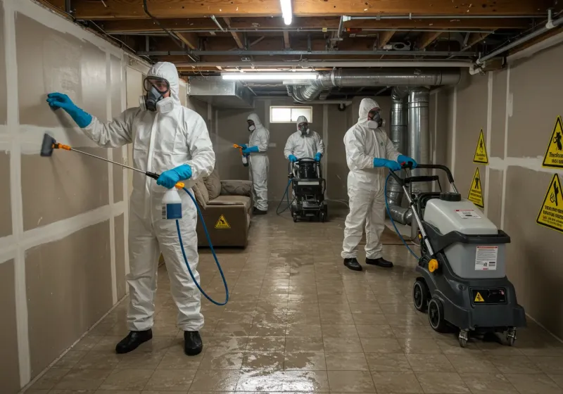 Basement Moisture Removal and Structural Drying process in Livermore, KY